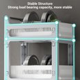 thumbnail image 4 of Utility Rolling Cart with Wheels, Multi Purpose Storage Organizer Organizer Trolley with Brake, Serving Trolley for Home, Office, Kitchen, Bathroom, Storage Cart Pull Out Basket, 4 of 7