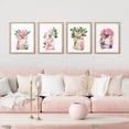 thumbnail image 3 of PixonSign Framed Wall Art Tropical Plant Fashion French Perfume Bottles Posters, Set of 4 Modern Stylish Pattern Illustrations, Preppy Room Adhesive Canvas Prints for Home Decor - 12"x16" Natural, 3 of 5
