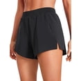 thumbnail image 1 of Shorts CRZ YOGA Running Cintura Alta con Corte en V Negro Talle L, 1 of 5