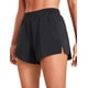 thumbnail image 1 of Shorts CRZ YOGA Running Cintura Alta con Corte en V Negro M, 1 of 5