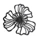 thumbnail image 3 of Decoración de pared de metal, flor decorativa de pared, estilo moderno, adorno floral de pared Negro Grande, 3 of 9