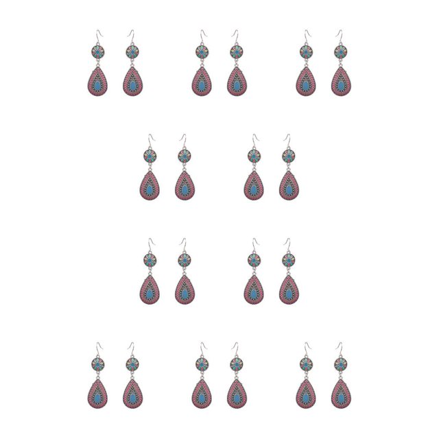 Sonducket 1 par de pendientes bohemios, joyería estética bohemia, gotas con borlas, pendientes de aro, regalos del Día de San Valentín para Type1 NO1