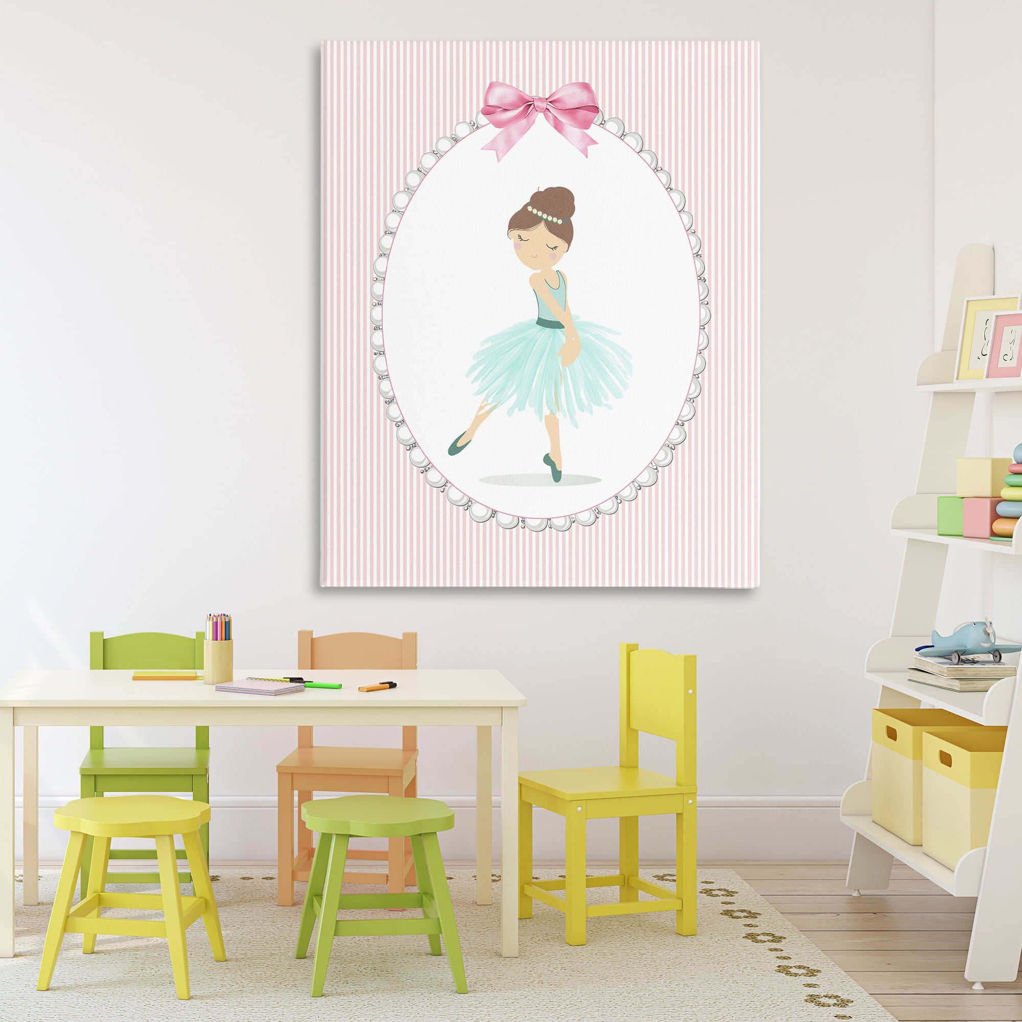 Stupell Industries Elegant Dance on Stripes Canvas Wall Art, design by Christine Simpson Art