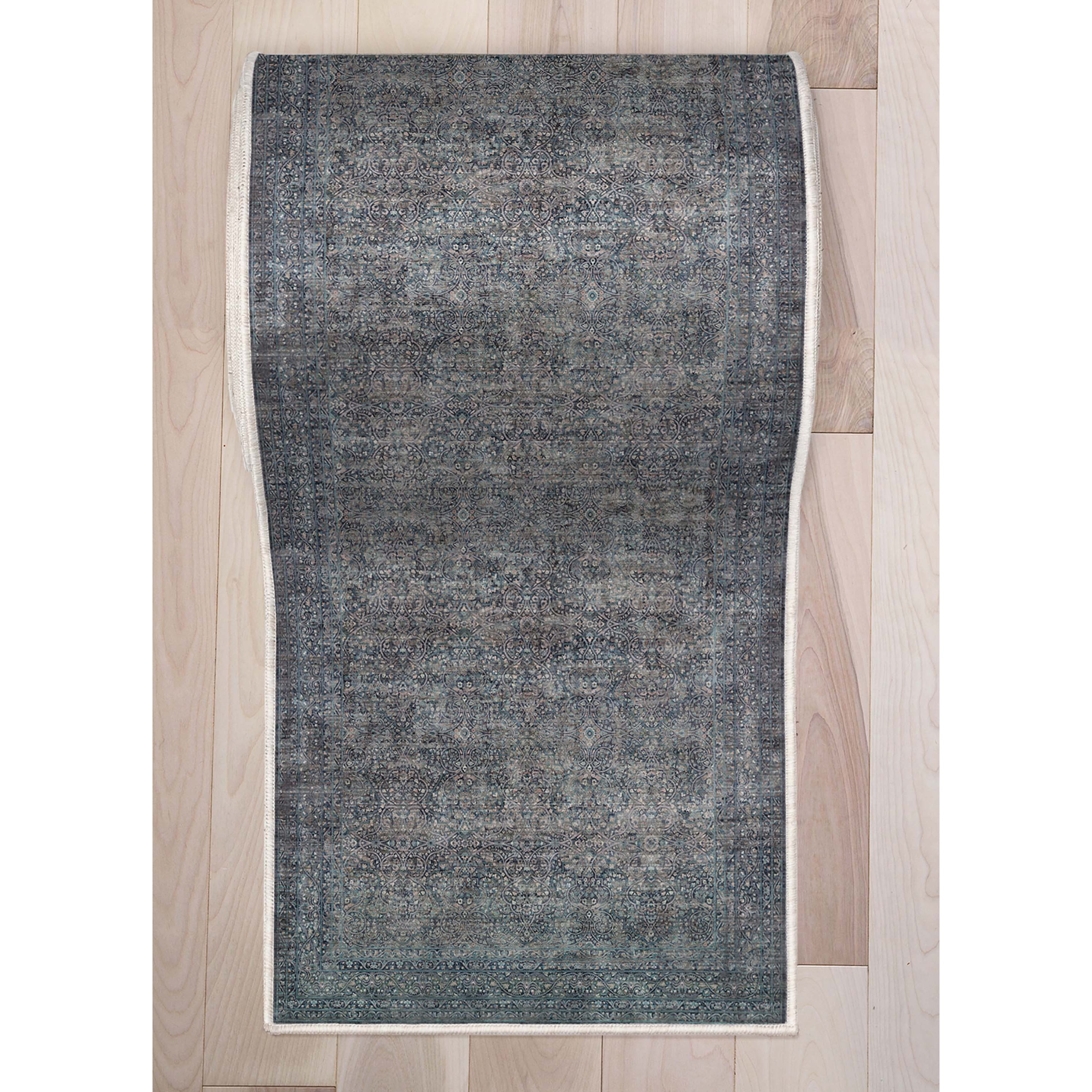 Well Woven Juliette 2'3" x 24'9" Stair Runner Blue Flat Weave Persian Oriental Rug