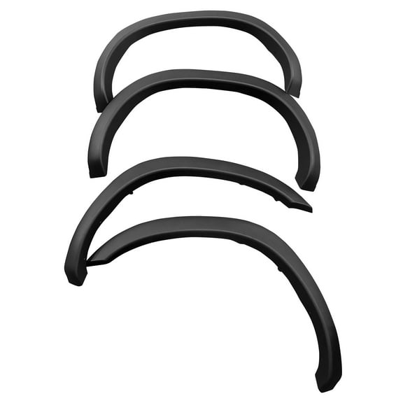 Ikon Motorsports 4PCS Driver Passenger Side Replacement Fender Flares Wheel Protector Exterior Auto Parts Compatible With 2002-2008 Dodge Ram 1500 & 2003-2009 Ram 2500 Long Bed OE Style PP Black