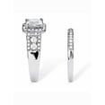 thumbnail image 2 of PalmBeach Jewelry 1.84 TCW Princess-Cut and Round Cubic Zirconia 2-Piece Halo Wedding Ring Set in Solid 10k Yellow or White Gold, 2 of 5