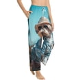 thumbnail image 6 of Salouo Stylish Dog in Denim Outfit Print Women's Pajama Pants Casual Loose Sweatpants PJs Flowy Pants Drawstring Palazzo for Women Wide Leg Pants Lounge Pajama -X-Large, 6 of 8