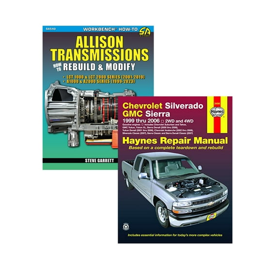 How to Rebuild & Modify Allison Transmissions & Chevrolet Silverado GMC Sierra Pick-ups '99-'06 Haynes Repair Manual 2 Book Set