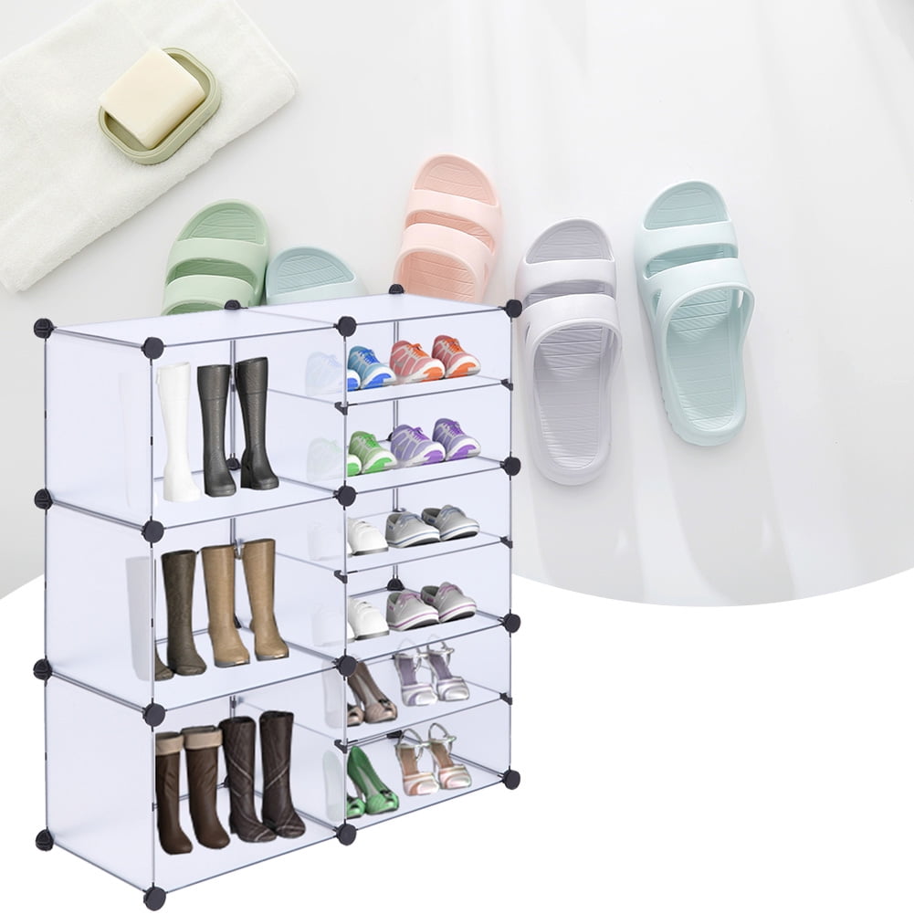 Yucurem 9 Transparent Plastic Shoe Box Creative Shoe Storage