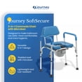 thumbnail image 3 of Journey 3-in-1 Commode, Bathroom Bedside Elevated Toilet Seat & Shower Chair, 3 of 5