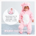thumbnail image 5 of WIBACKER 0-3T Unisex Baby Animal Costume Winter Autumn Flannel Hooded Romper Christmas and Halloween Pig Cosplay Jumpsuit, 5 of 10