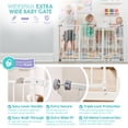 thumbnail image 4 of Regalo 56 Inch Extra Wide Walk-Through Baby Safety Gate, White, 4 of 10