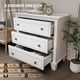 thumbnail image 5 of Blanca 3 - cajón de anchura cómoda con vintage handle: a moderno wood dormitorio chest o sala de estar nightstand gabinete, 5 of 6