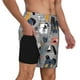 thumbnail image 2 of Balery Dog Bañador para hombre, shorts de playa de secado rápido con entrepierna y forro de compresión-Medium, 2 of 6