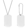 thumbnail image 1 of Collar de acero inoxidable para hombre, doble cara, placa de identificación en blanco, cadena, 1 of 3
