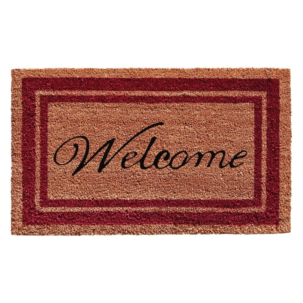 Home & More Border Welcome Coir Outdoor Doormat
