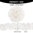 thumbnail image 2 of 5Yards Double Ruffle Ribbon Trim 3.1inch Wide Ivory White Pleated Chiffon Trim Vintage Ruffle Lace Trim Polyester Ruffled Trimming, 2 of 6