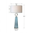 thumbnail image 3 of Uttermost Navier Crystal and Metal Table Lamp in Blue/Nickel/White, 3 of 4