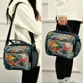 thumbnail image 5 of FORMRS Student Lunch Bag Insulated Reusable Cooler Box with Zipper Pockets, Green Goldfish, 5 of 9