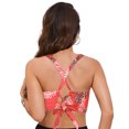 thumbnail image 4 of Siilsaa Swimsuit Tops Women's Cut Out Tie Knot Halter Swimwear Bikini Top Red,2XL, 4 of 7