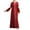 Red, variant on Luxalzxs Womens Muslim Long Dress Floral Printed Vintage Kaftan Islamic Maxi Dresses