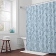 thumbnail image 3 of Ocean Animals Bathroom Shower Curtain, Shells Starfish Graffia Style Blue Background Waterproof Washable Soft Bath Curtain for Bathtub Decor with 12 Hooks&Grommet, 48x72 Inch, 3 of 9