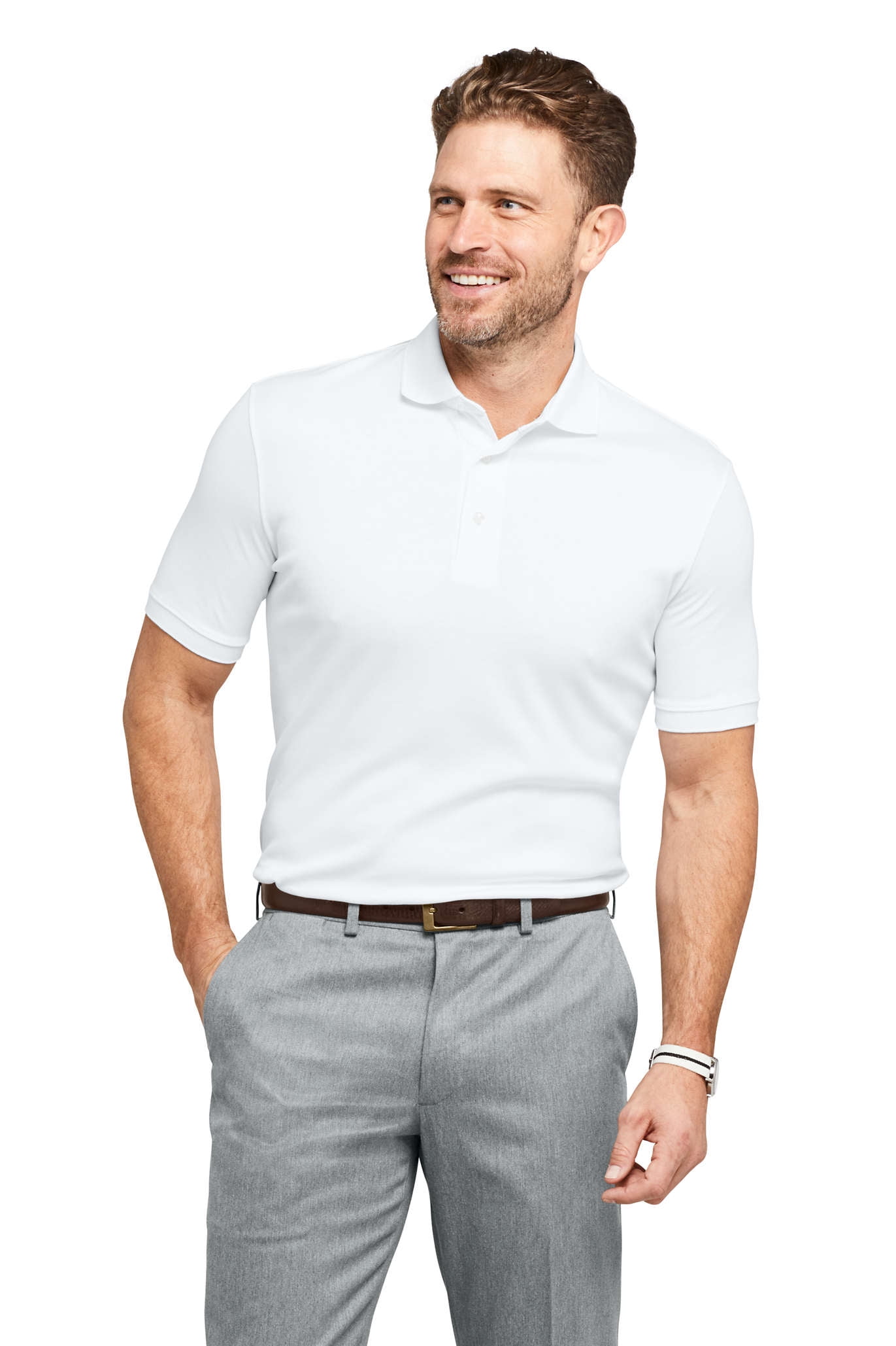 lands end men's supima polo