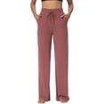 thumbnail image 2 of SOMER Womens Yoga Sweatpants Wide Leg Lounge Pajamas Pants Drawstring Workout Comfy Joggers Pants with Pockets, 2 of 6