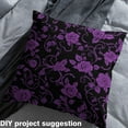 thumbnail image 2 of Feelyou Flower Floral Fabric by the Yard 2 Yards, Black Purple Rose Sewing Fabric, Teens Child Adult Home Decor Fabric by the Yard, Lightweight Room Decor, 2 of 6
