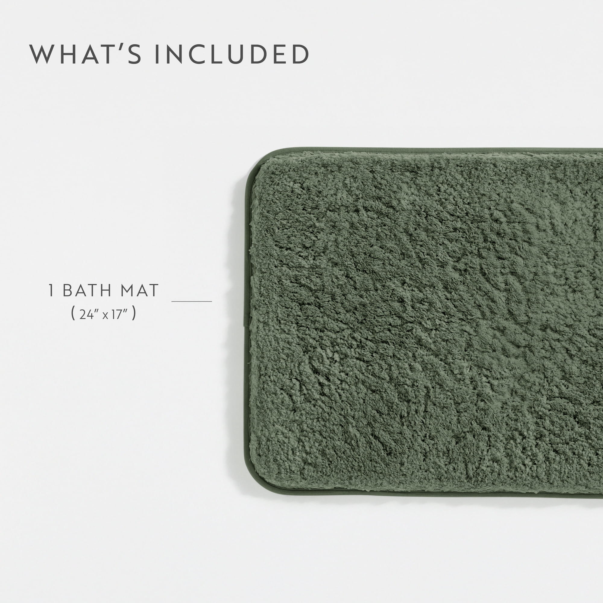 Plush Absorbent Bath Mat Rug with Anti-Skid Rubber Backing - Comfort Canopy