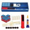 20pcs Pool Cue Repair Kit 6 Billiard Cue Tips, 1 Pool Cue Tip Clamps, 4 Ferrules, 6 Chalk Cubes 1 Cue Tips Trimmers,1Pool Cue Tips Repair Tool, Billiard Cues Replacement Accessories