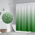 thumbnail image 3 of Ombre Gradient Fabric Shower Curtain for Bathroom White Bright Green Modern Minimalist Shower Curtain 36 x 72 Inch Polyester Waterproof Unique Tub Curtain Decorative with 6 Hooks, 3 of 6