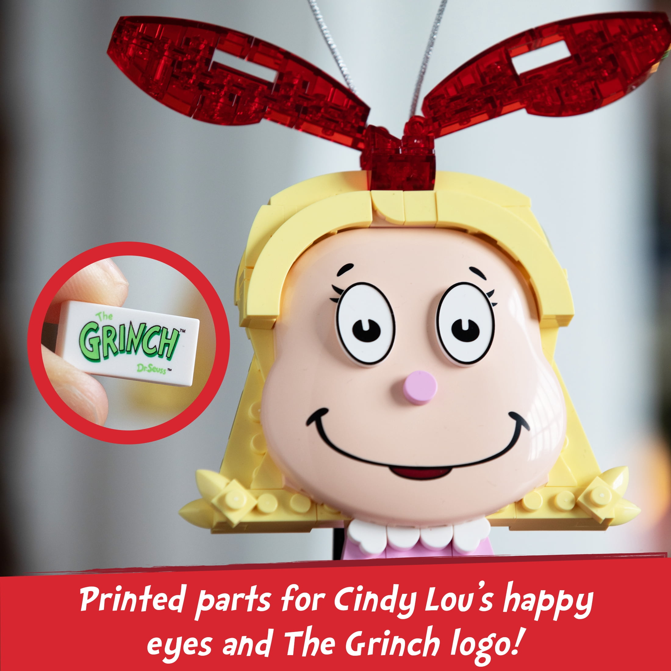 Brickcraft Grinch Cindy Lou Decoration Brick Building Kit (121- Plastic Piece Set), Christmas Décor, Toy Gift Idea for Boys and Girls Ages 8 Years Old and up