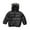Black, variant on Kids Winter Coat Boys Girls Cotton Jacket with Cute Ears Hood Warm Padded Outerwear for Cold Weather Daily Wear