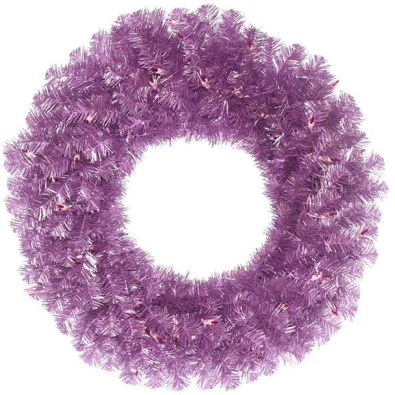 Vickerman 30" Artificial Violet Pine Wreath with 240 PVC tips.