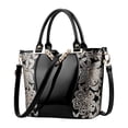 thumbnail image 1 of Bolso de hombro brillante bordado para mujer, cartera, bolso bandolera de lujo Negro, 1 of 9