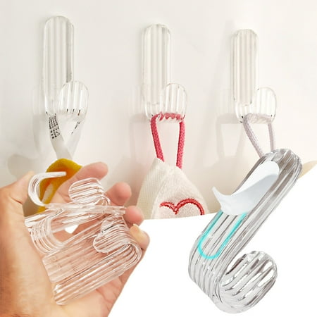 

MARCUVMK Household Tools on Sale and Clearance 6PCS Acrylic Non Punching Hook Strong Adhesive Wall Hanging Wall Bearing Door Behind the Dormitory Kitchen Traceless Hook Hand Tools Set for Home