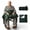 Black and Green, variant on Reversible Wheelchair Blanket with Warm Pocket and Snap Buttons, Dual-Sided Flannel and Sherpa Lap Blanket for Seniors, Cozy Warm Plush Fleece Cover for Elderly, 43" x 28", Navy Blue