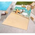 thumbnail image 3 of Star Fish and Shell Coastal Beach Theme Indoor Outdoor Area Rug 3x4ft No-Slip Washable Patio Deck Backyard Balcony Floor Carpet Livingroom Bedroom Kitchen Rug Mat, 3 of 7
