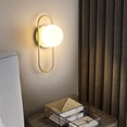 thumbnail image 4 of Yuarrent Lámpara de pared LED con bombilla G9 7W Pantalla de estilo simple Iluminación de escaleras interiores Luz de noche Luz de noche Accesorios de Iluminación y accesorios Color cobre/12cm Yuarrent HA066965-02, 4 of 6