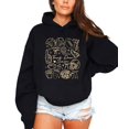 thumbnail image 6 of Touch Down Season Football Hoodie for Women & Teen Girls Cute Game Day Collage Sweatshirt Black Hoodie Large, 6 of 8