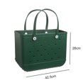 thumbnail image 1 of Bolsas de almacenamiento de playa lavables Color sólido EVA Basket Tote (Verde esmeralda) Likrtyny Para estrenar, 1 of 8