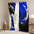 thumbnail image 3 of Feelyou Blue Oil Printing Black Out Curtains, Modern Fashion Artwork Curtains Pack of 2 (42x63 Each), Teen Kid Adult Bedroom Curtains, Curtains and Drapes Home Decor, 3 of 6
