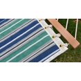 thumbnail image 5 of XgoodX Plush Quilted Hammock - Ultra-Soft Stitched Fabric for Cozy Outdoor Lounging, Perfect for Backyards & Patios (Green & Blue Stripe), 5 of 8