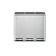 thumbnail image 4 of Step N’ Sort 3 Compartment Recycling Bin, 54L (3 x 18L), Stainless Steel Kitchen Trash Can with Lid and Removable Buckets, 4 of 6