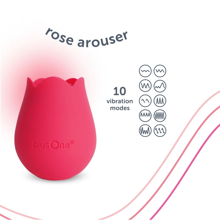 plusOne Clitoral Stimulating Rose Vibrator with USB Charging Cable, 10  Pulsing Settings, Waterproof