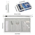 thumbnail image 3 of JIALIOU Nylon Trifold Card Wallet with ID Window Zipper Pocket for Men Women Teen Flower Sea Starry Sky, 3 of 7