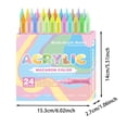 thumbnail image 3 of Binwennn Acrylic Paint Markers 24 Pastel Colors Soft Brush Tips Pens For Canvas Rock And Paper Leak Proof 1.8ml Stationery Pens Cute Folding Craft Table Stationery Cards And Envelopes Set Men, 3 of 6