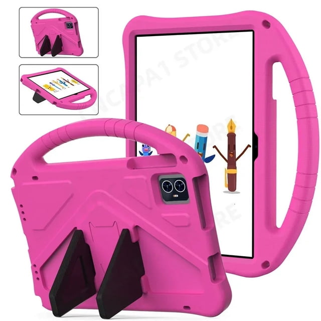 For Teclast M50HD M50 Pro HD 2023 10.1" Tablet PC Case Kids Safety Shockproof EVA Foam Portable Cover with Rear Kickstand Case only-RS Teclast M50 Pro