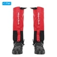 thumbnail image 3 of Unique Bargains Leg Gaiters, Waterproof Shoe Covers Adjustable Snow Boot Gaiter, Red, M, 3 of 6